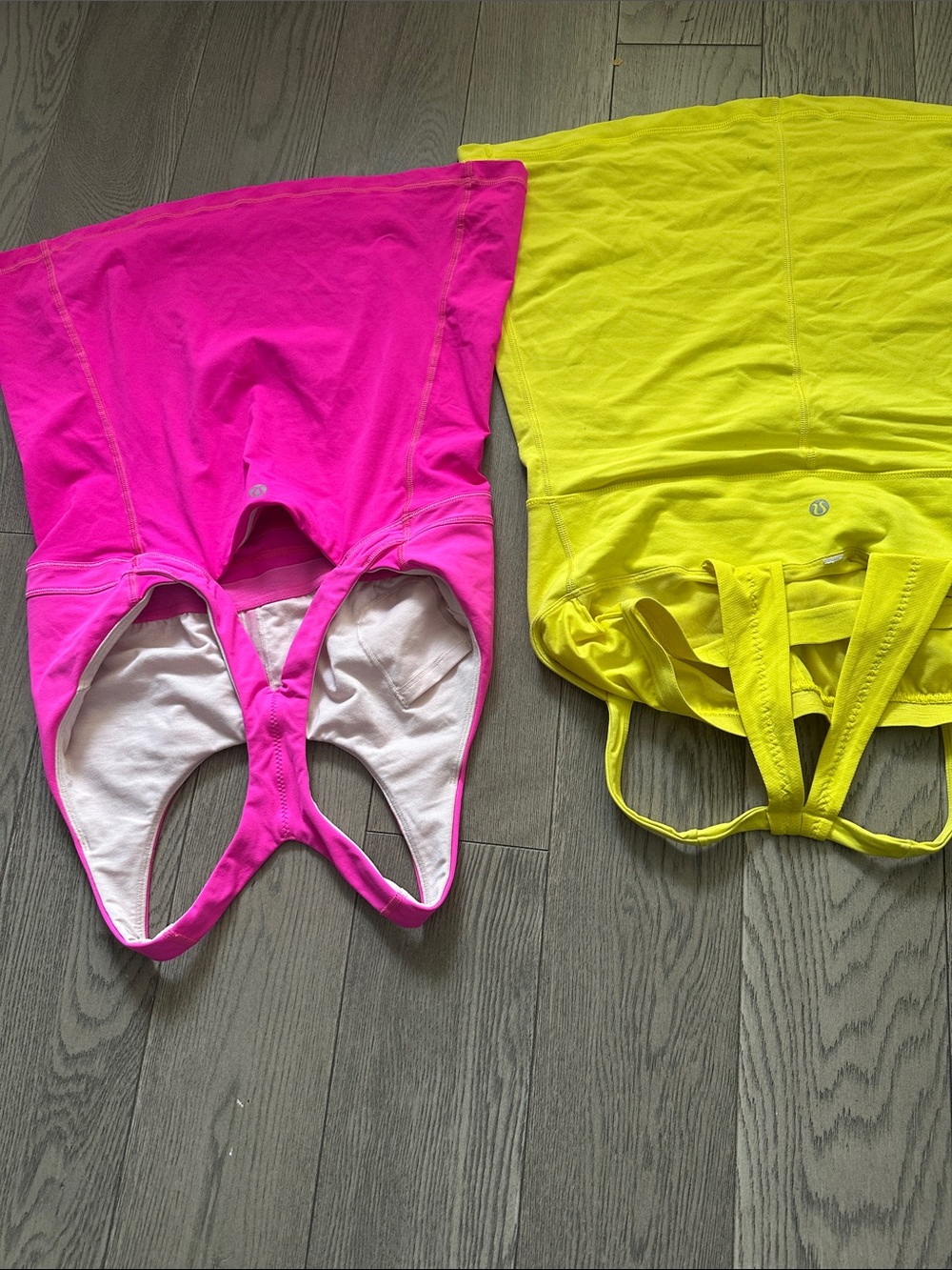 Women’s Neon Pink Racerback exercise Tank - Picture 3 of 3